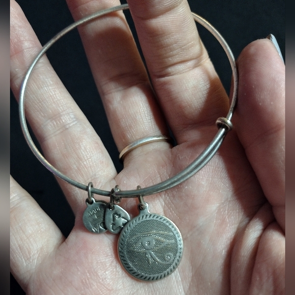 Alex And Ani Silver Evil Eye Charm Bracelet - Picture 4 of 5